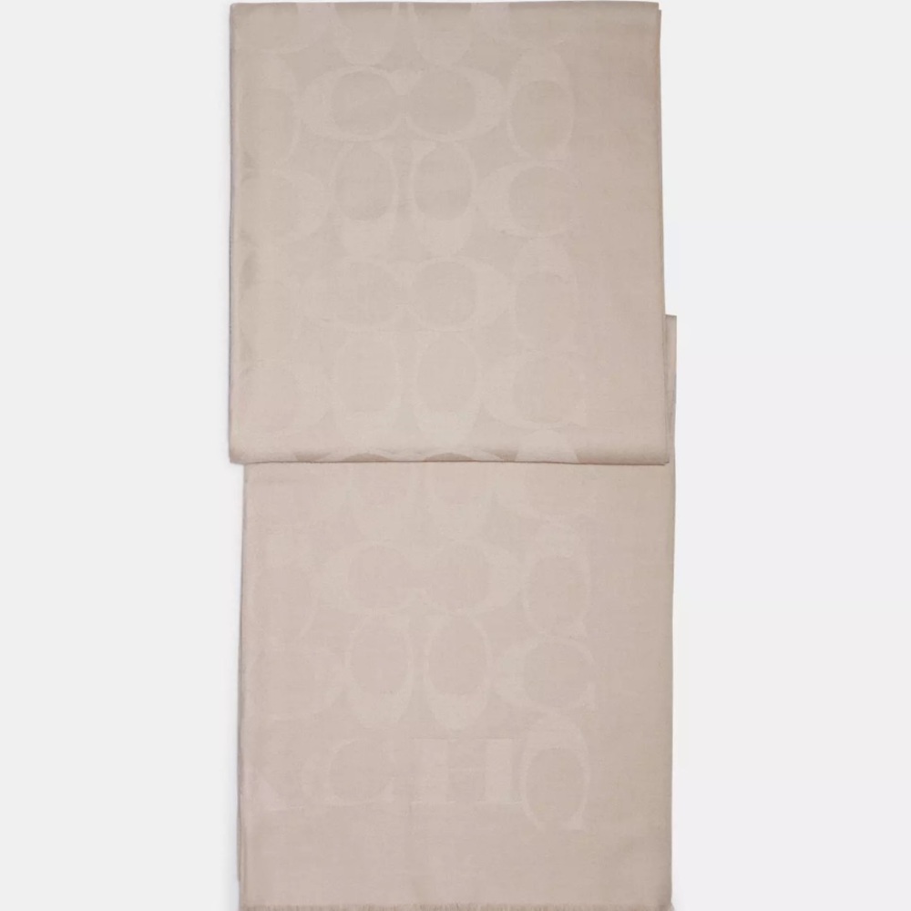 COACH SIGNATURE WRAP IN OATMEAL